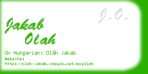 jakab olah business card