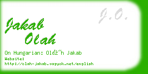 jakab olah business card